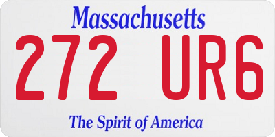 MA license plate 272UR6