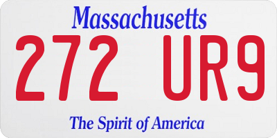 MA license plate 272UR9