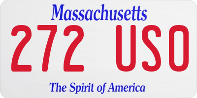 MA license plate 272US0