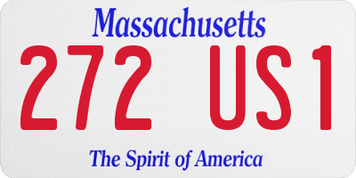 MA license plate 272US1