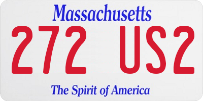 MA license plate 272US2