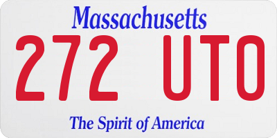 MA license plate 272UT0