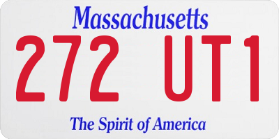MA license plate 272UT1