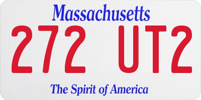 MA license plate 272UT2