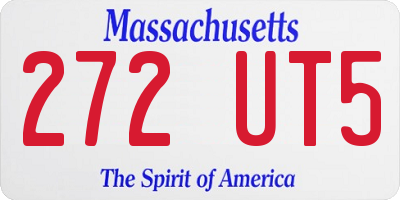 MA license plate 272UT5