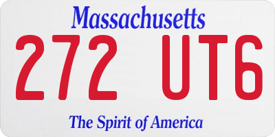 MA license plate 272UT6