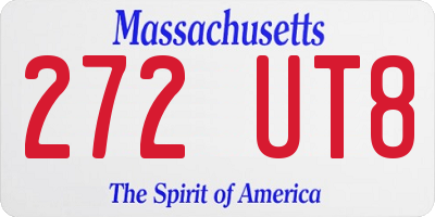 MA license plate 272UT8