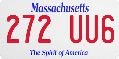MA license plate 272UU6