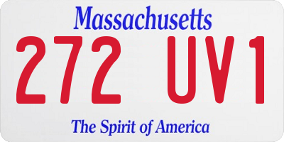 MA license plate 272UV1