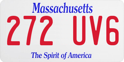 MA license plate 272UV6