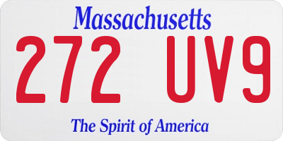 MA license plate 272UV9