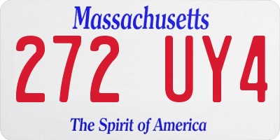 MA license plate 272UY4