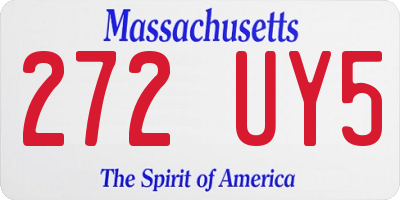 MA license plate 272UY5