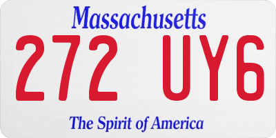 MA license plate 272UY6