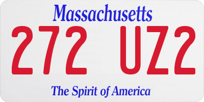 MA license plate 272UZ2