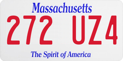 MA license plate 272UZ4