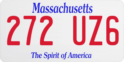 MA license plate 272UZ6