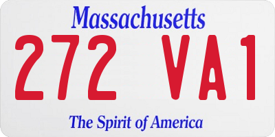 MA license plate 272VA1