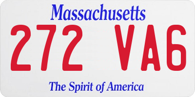 MA license plate 272VA6