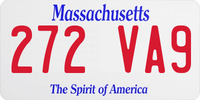 MA license plate 272VA9