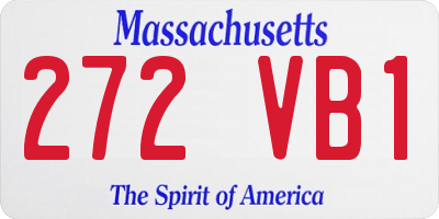 MA license plate 272VB1