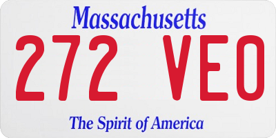 MA license plate 272VE0