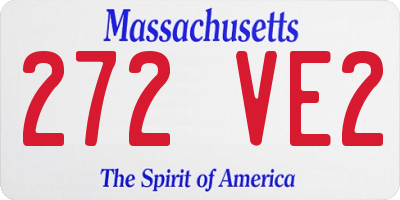 MA license plate 272VE2