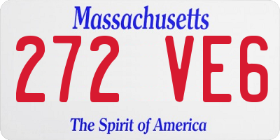 MA license plate 272VE6