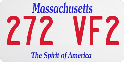 MA license plate 272VF2