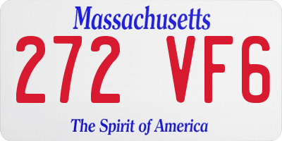 MA license plate 272VF6