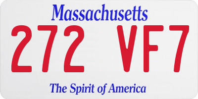 MA license plate 272VF7