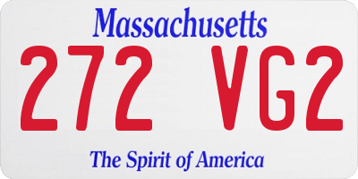 MA license plate 272VG2