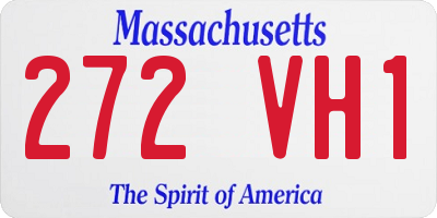 MA license plate 272VH1