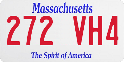 MA license plate 272VH4