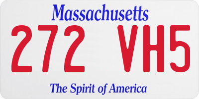 MA license plate 272VH5