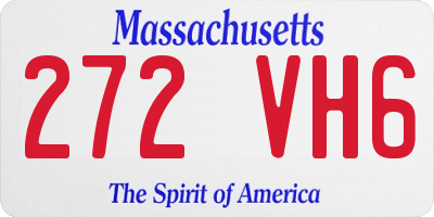 MA license plate 272VH6