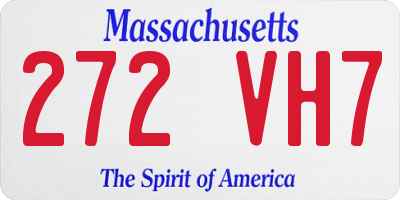 MA license plate 272VH7