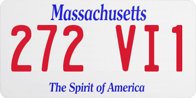MA license plate 272VI1