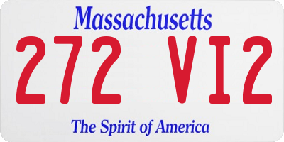 MA license plate 272VI2
