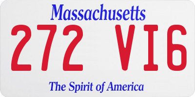 MA license plate 272VI6
