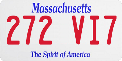 MA license plate 272VI7