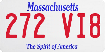 MA license plate 272VI8