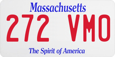 MA license plate 272VM0