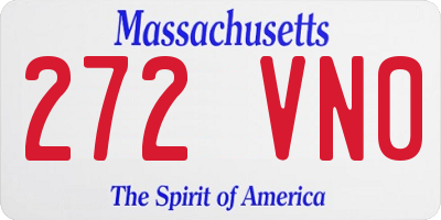 MA license plate 272VN0
