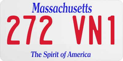 MA license plate 272VN1