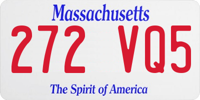 MA license plate 272VQ5