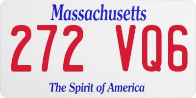 MA license plate 272VQ6