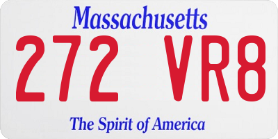 MA license plate 272VR8