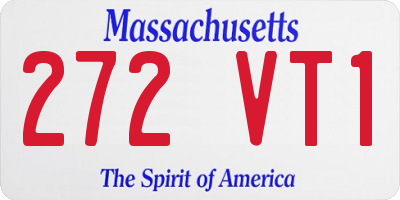 MA license plate 272VT1