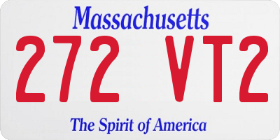 MA license plate 272VT2